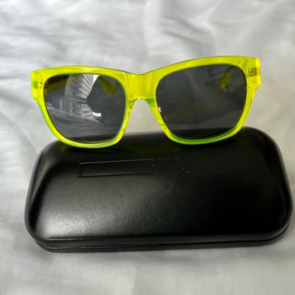 MCQ by Alexander McQueen Neon green frame sunglasses main image 6